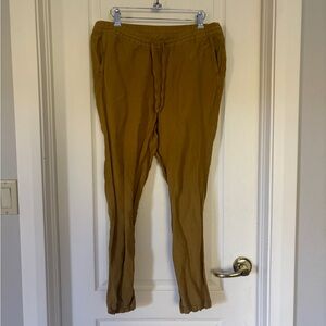 J.Jill Mustard Yellow Linen Blend Pull On Pants Size Small